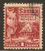 Samoa 1921 1d Lake. SG154.